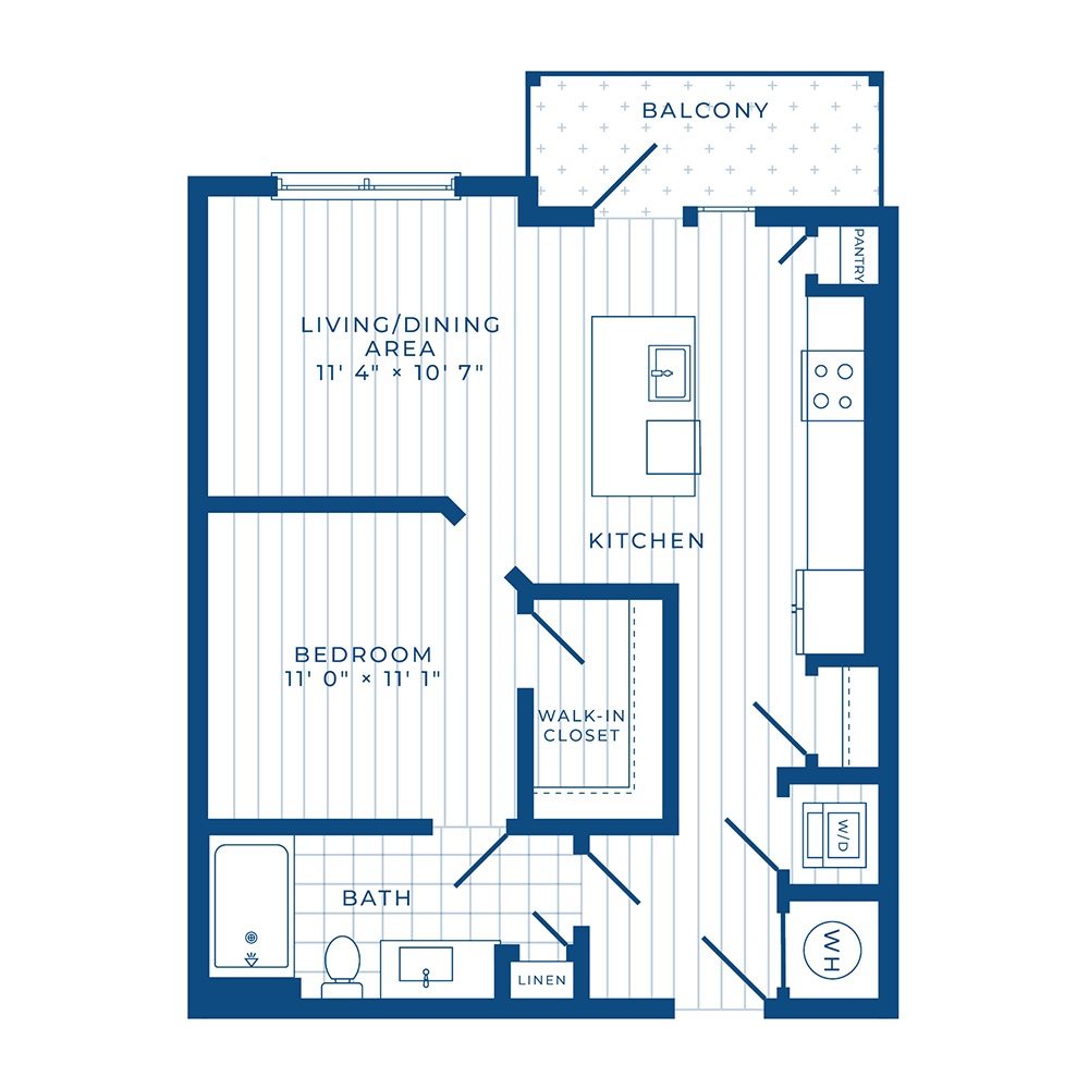 JA1: 0 Bed 1 Bath floor plan